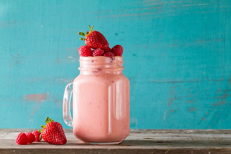Yoghurt-based smoothies in a healthy diet