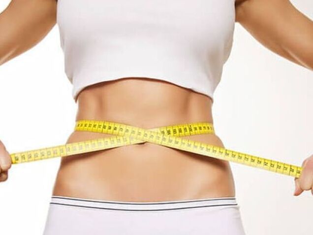 Waist of the waist with an inch tape